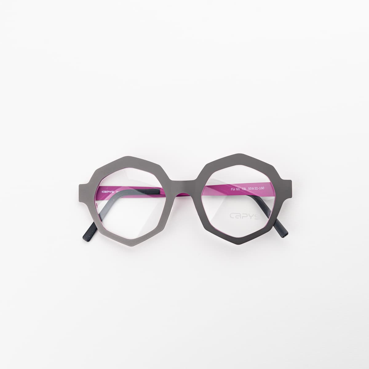 Flo 63 Bicolor Fucsia — montatura Capys Eyewear | artigianato italiano