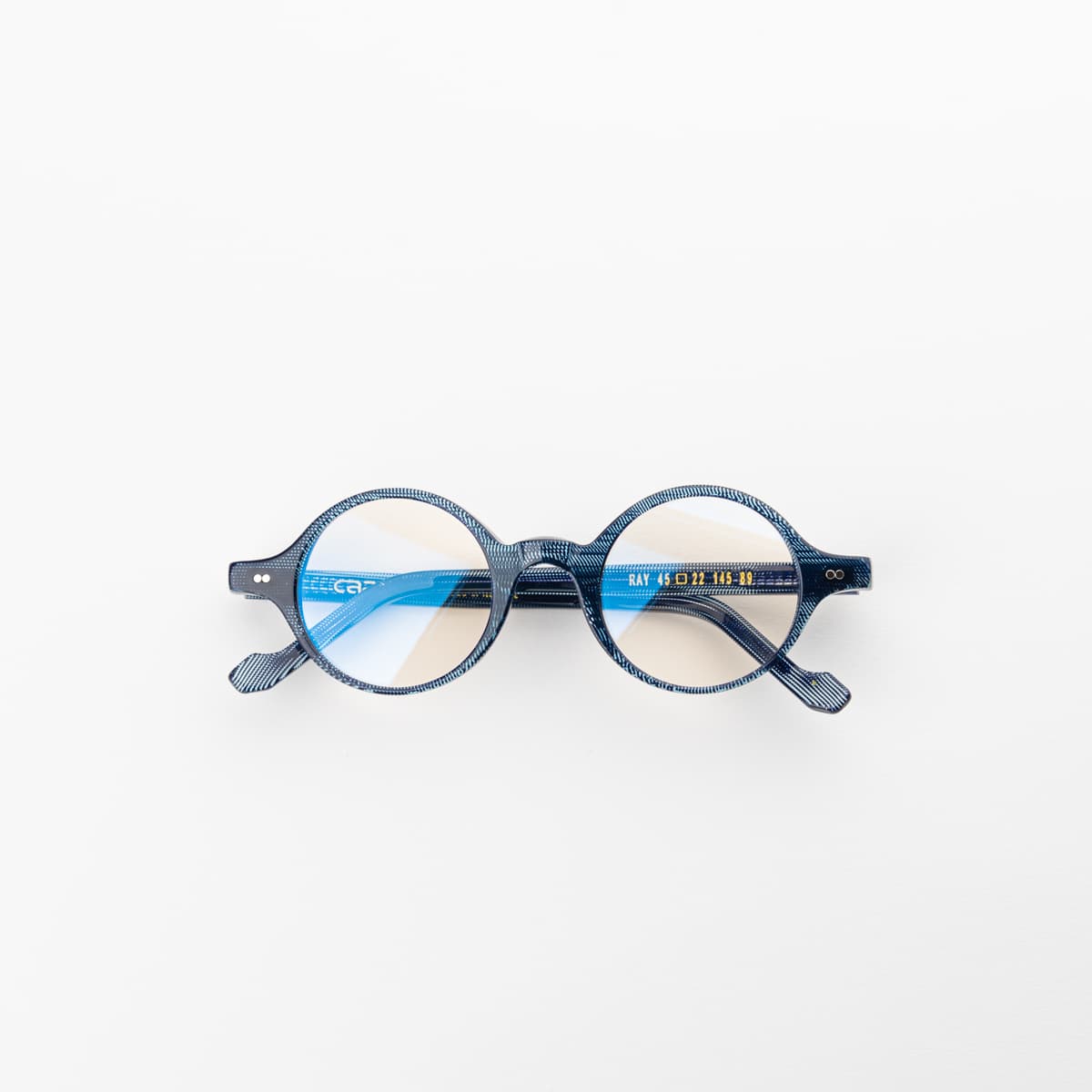 Ray Indaco — montatura Capys Eyewear | artigianato italiano