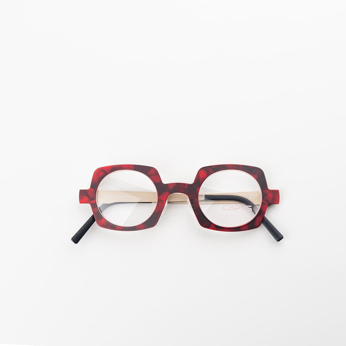 Flo 85 Rosso — montatura Capys Eyewear | artigianato italiano